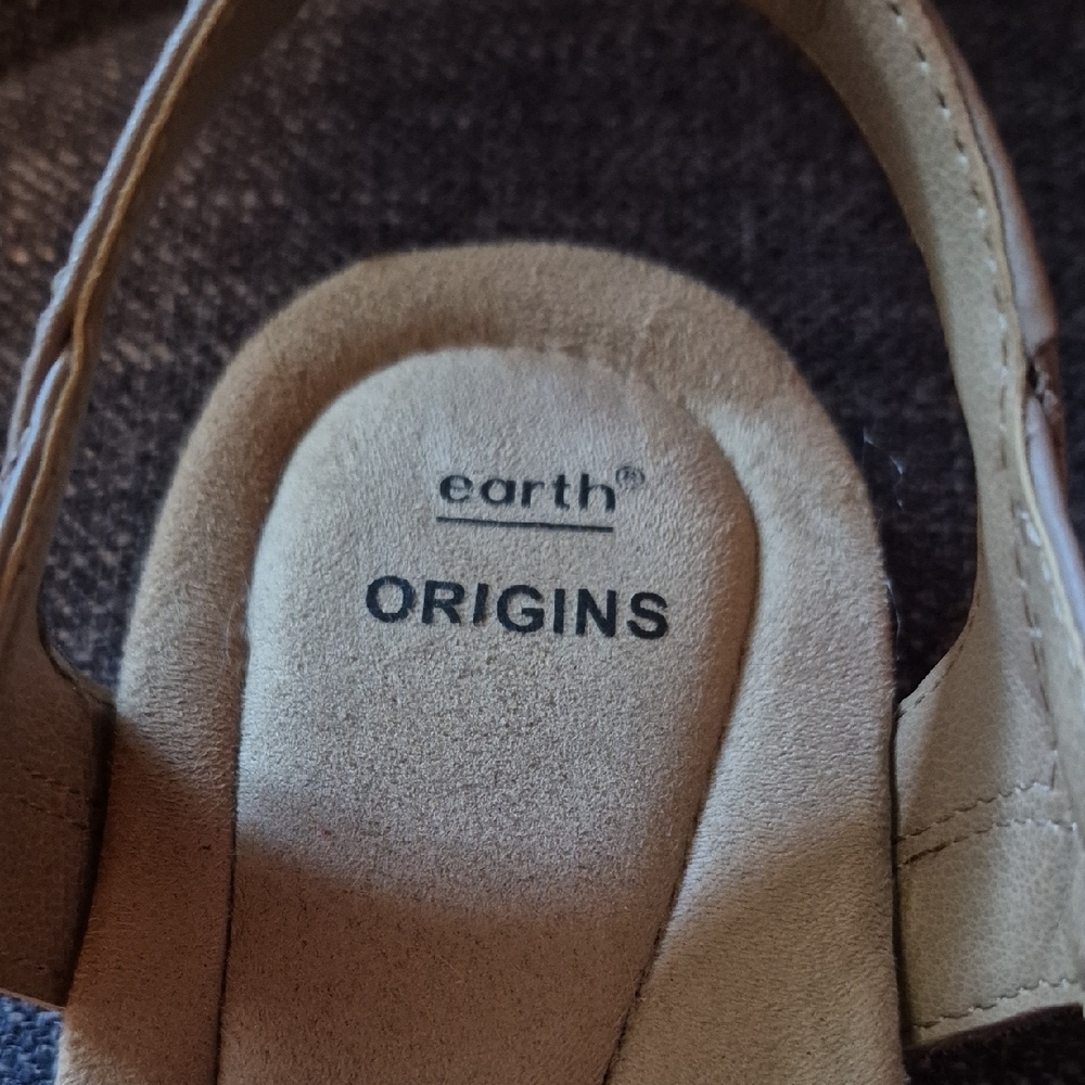 Origins Brown Leather Sandals Comfortable Summer Footwear - Picture 3 of 7